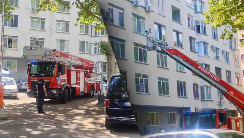 Incendiu într-un apartament din spatele Parlamentului. Pompierii, la fața locului