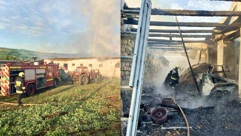 Incendiu puternic la un depozit de brichete din Sângerei. 50 de găini, salvate