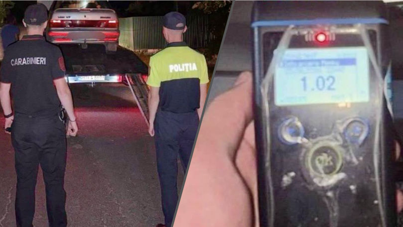 Accident la Edineț: Un șofer beat s-a lovit cu mașina într-un gard