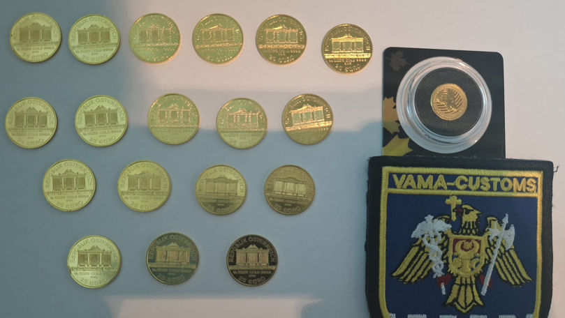 Un străin, prins la AIC cu 19 monede presupuse a fi din aur nedeclarate