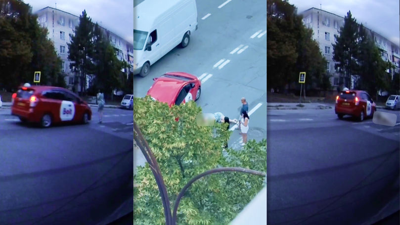 Grav accident în Capitală: O femeie, lovită de un taxi chiar pe trecerea de pietoni
